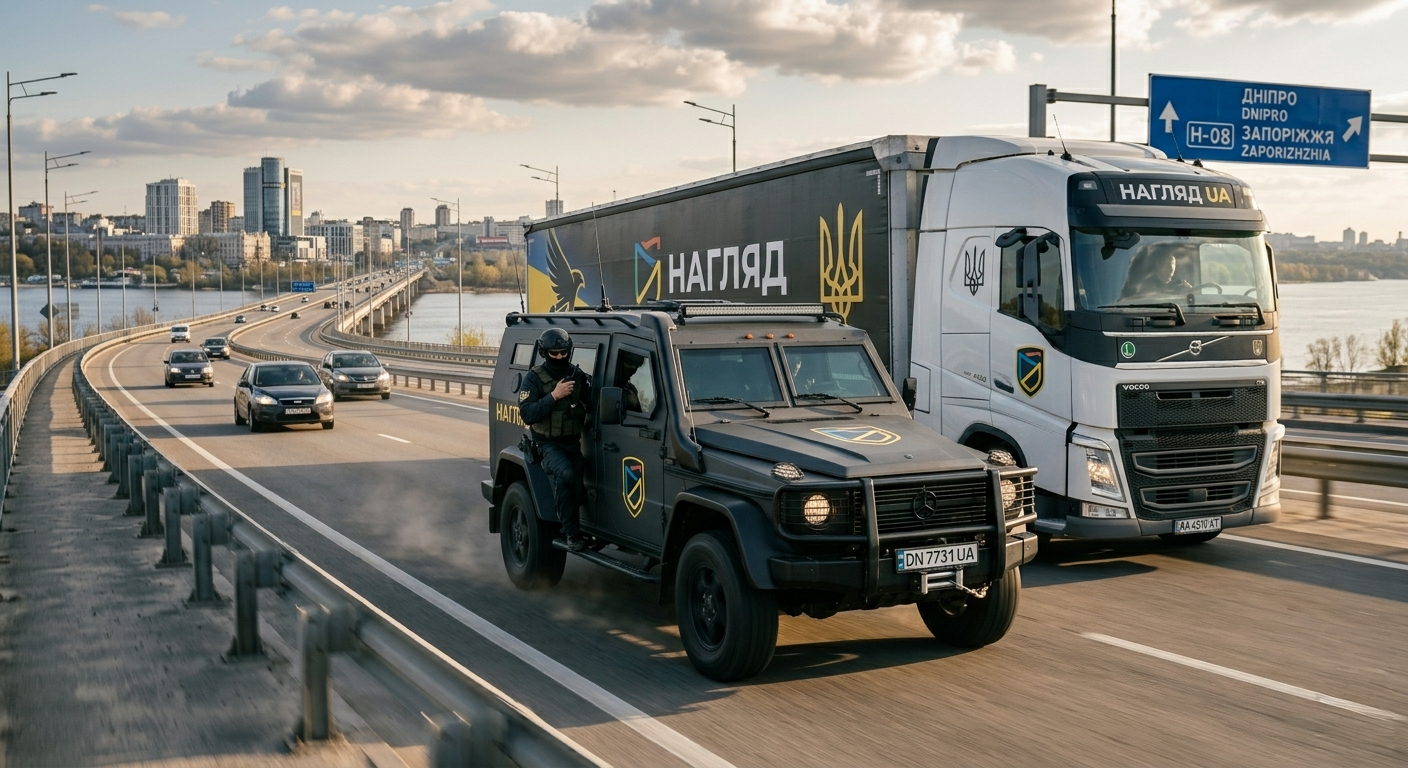 Охорона та супровід вантажівки з вантажем